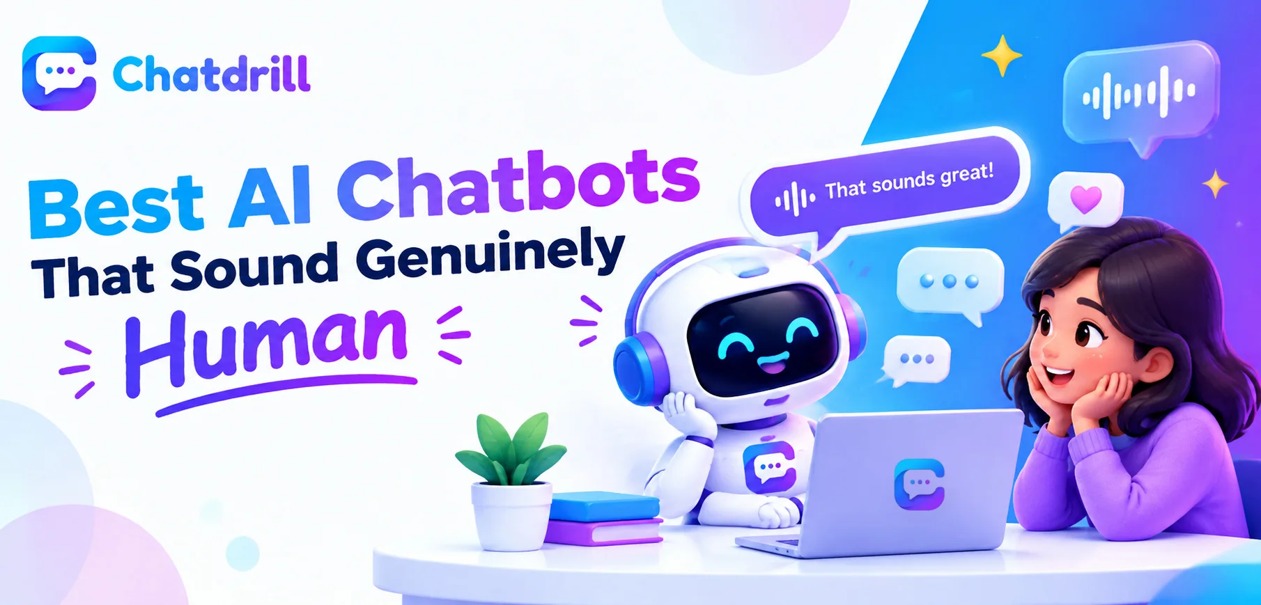 A natural-sounding AI chatbot conversation on a business website