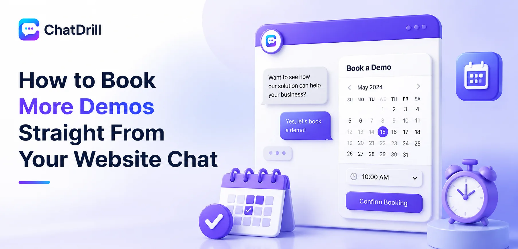 How to book more demos straight from website chat