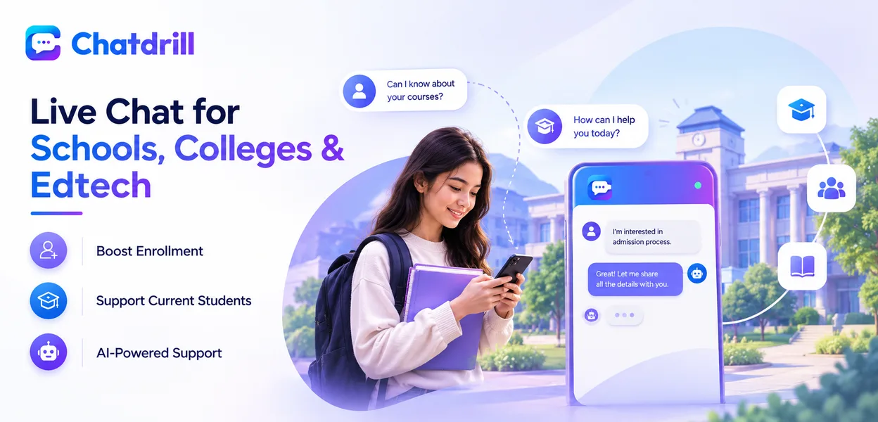 Live chat for schools, colleges and edtech setup guide