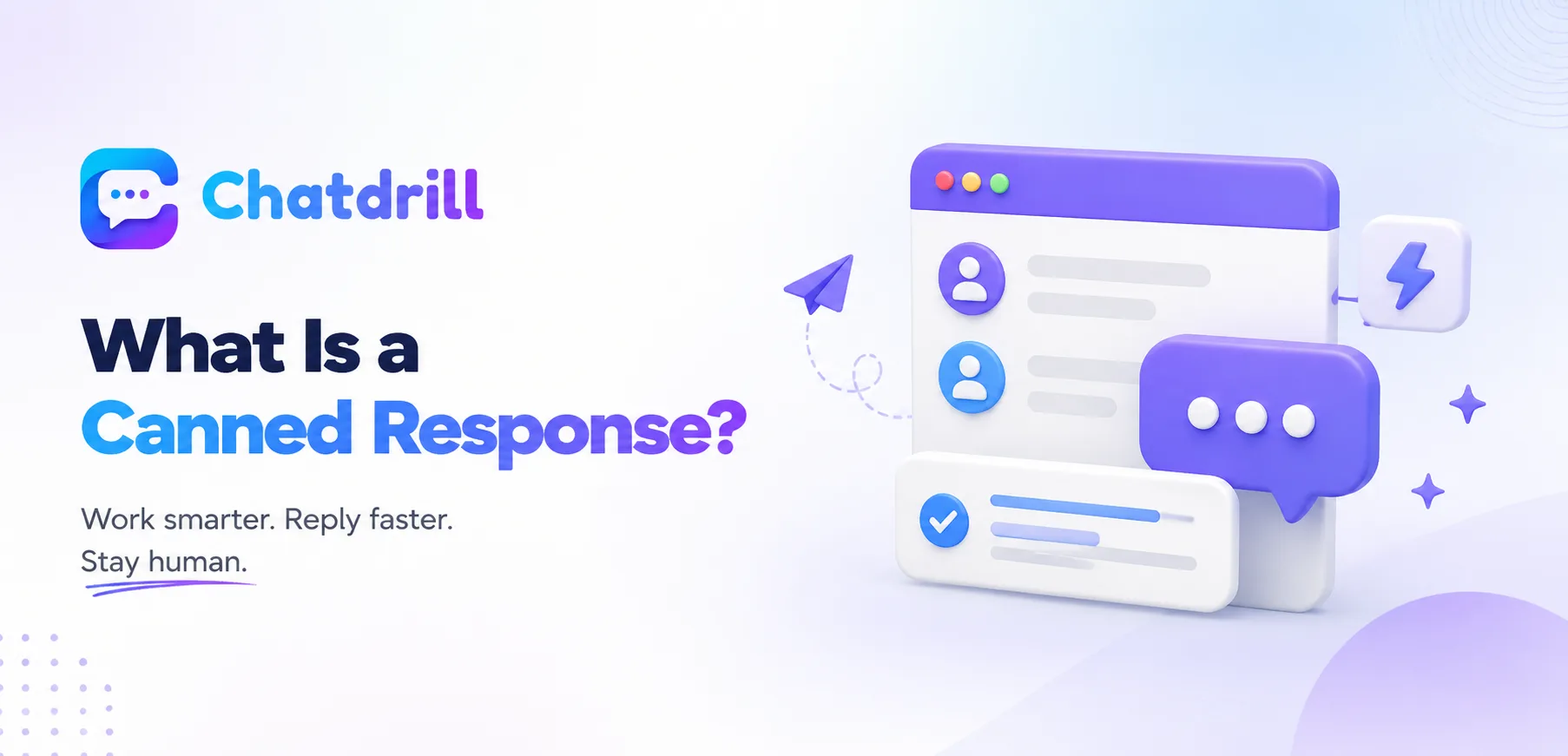 An agent inserting a canned response into a live chat conversation