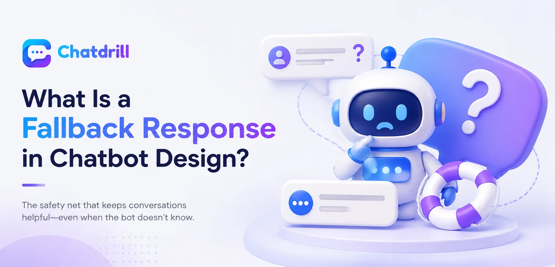 A chatbot showing a fallback response when it does not understand a message
