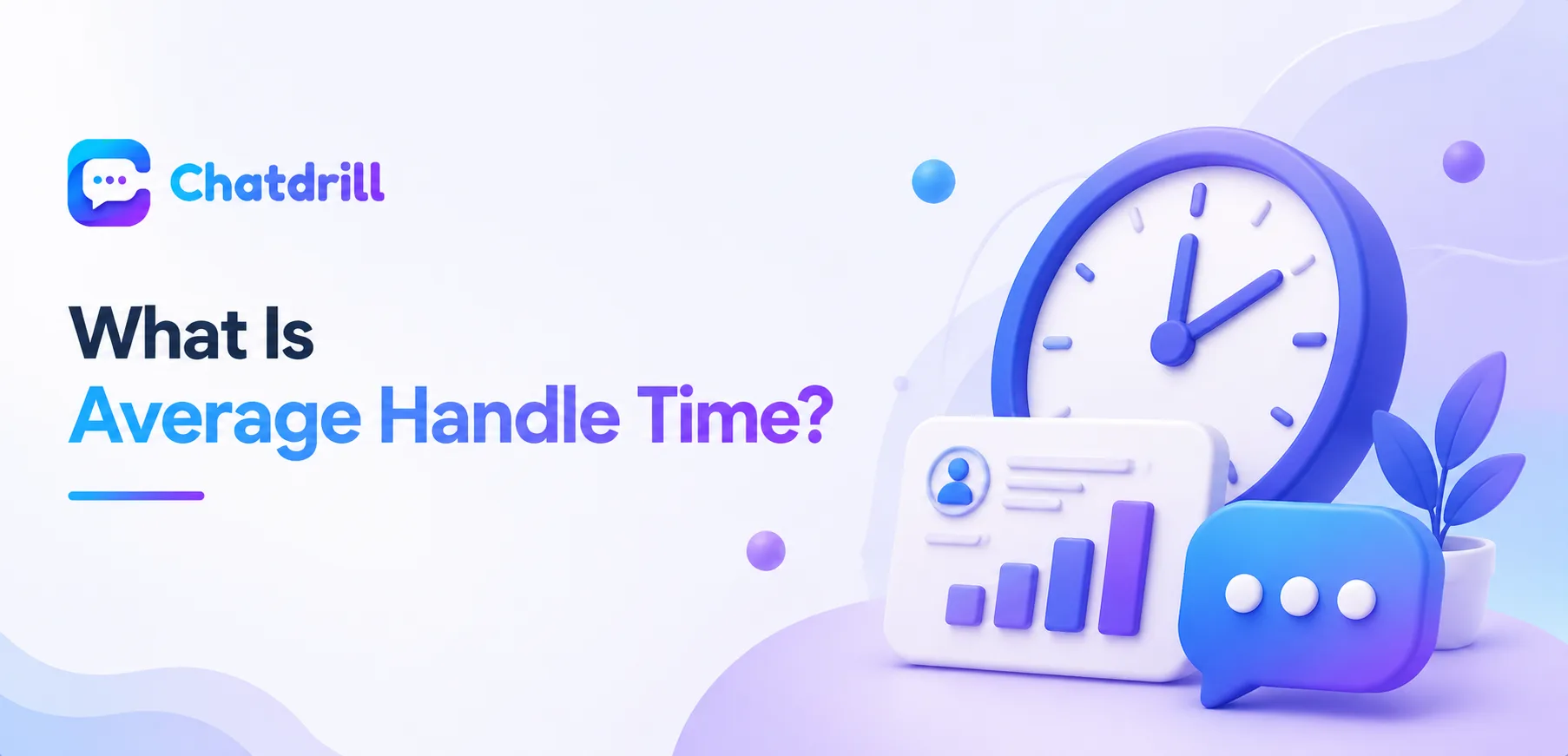 A dashboard showing average handle time metrics for a support team