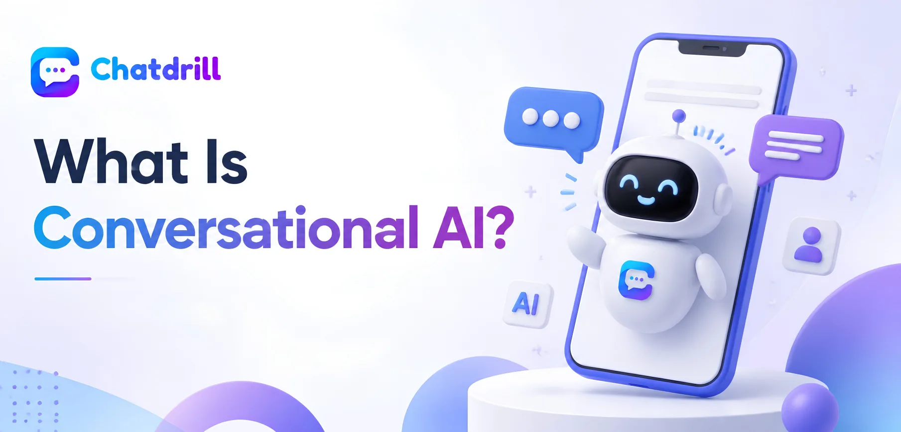 A diagram illustrating how conversational AI understands and responds to language