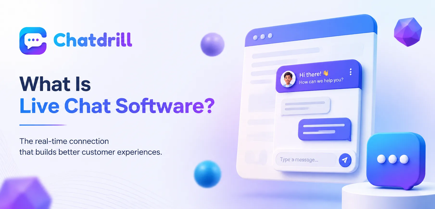 A live chat software widget open on a business website