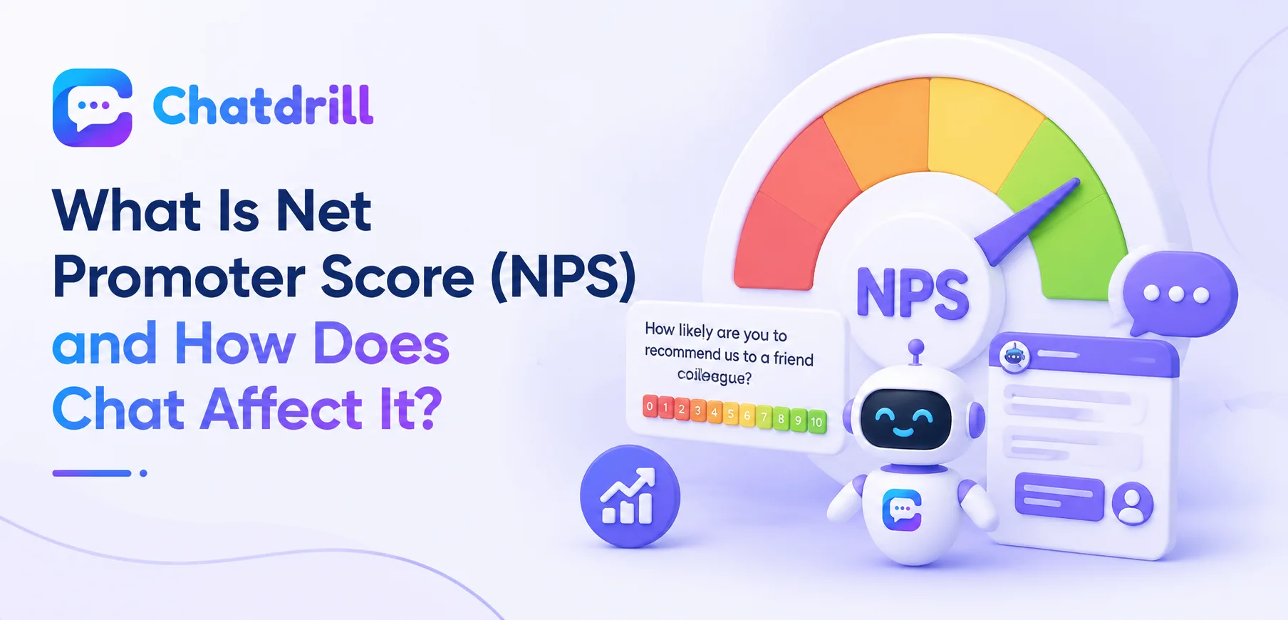 A net promoter score survey chart showing promoters and detractors