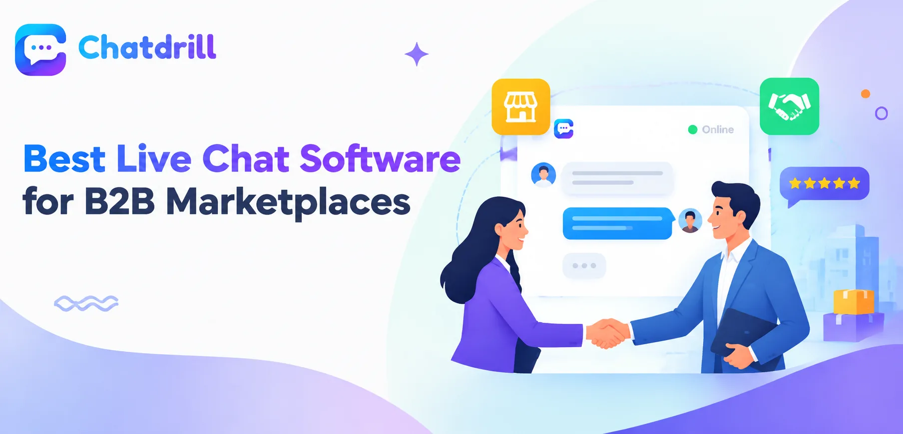 A live chat conversation supporting a buyer on a B2B marketplace platform
