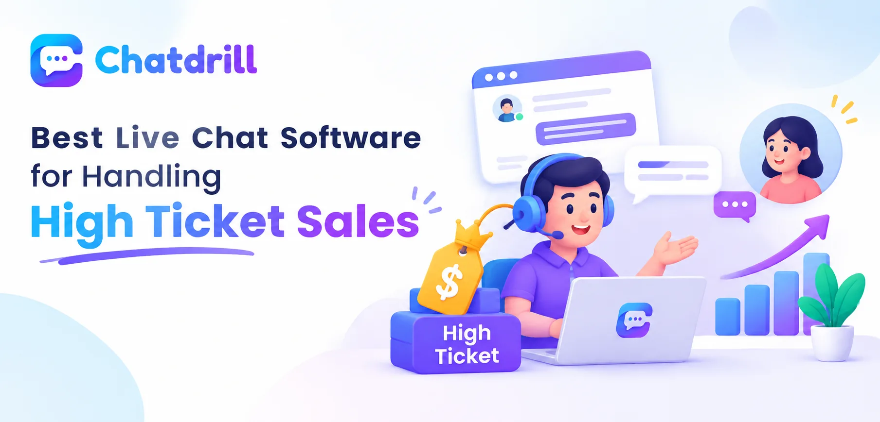 A live chat conversation supporting a high value consultative sales discussion