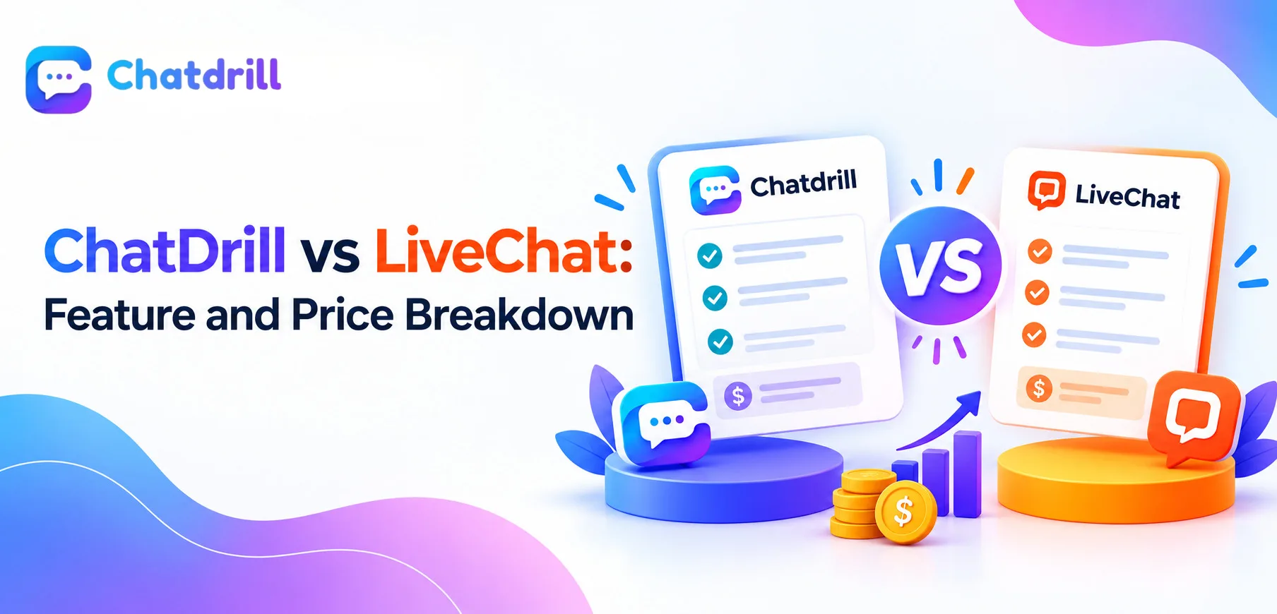 ChatDrill versus LiveChat feature and pricing comparison